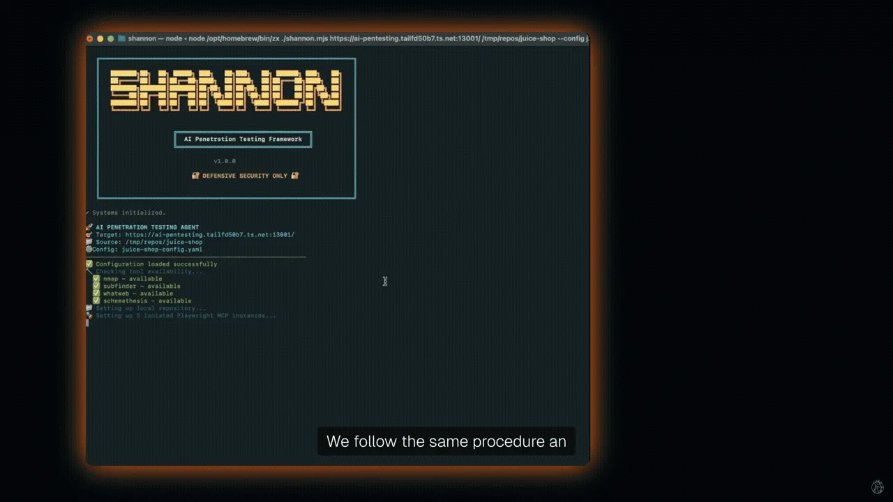 Shannon running a live test